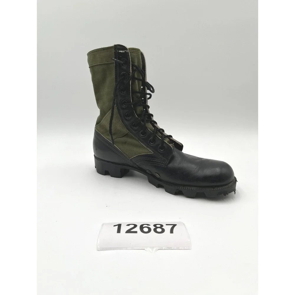 Ro-Search Jungle Boots Mens 7R Black Green Good Vintage Combat Tactical Surplu